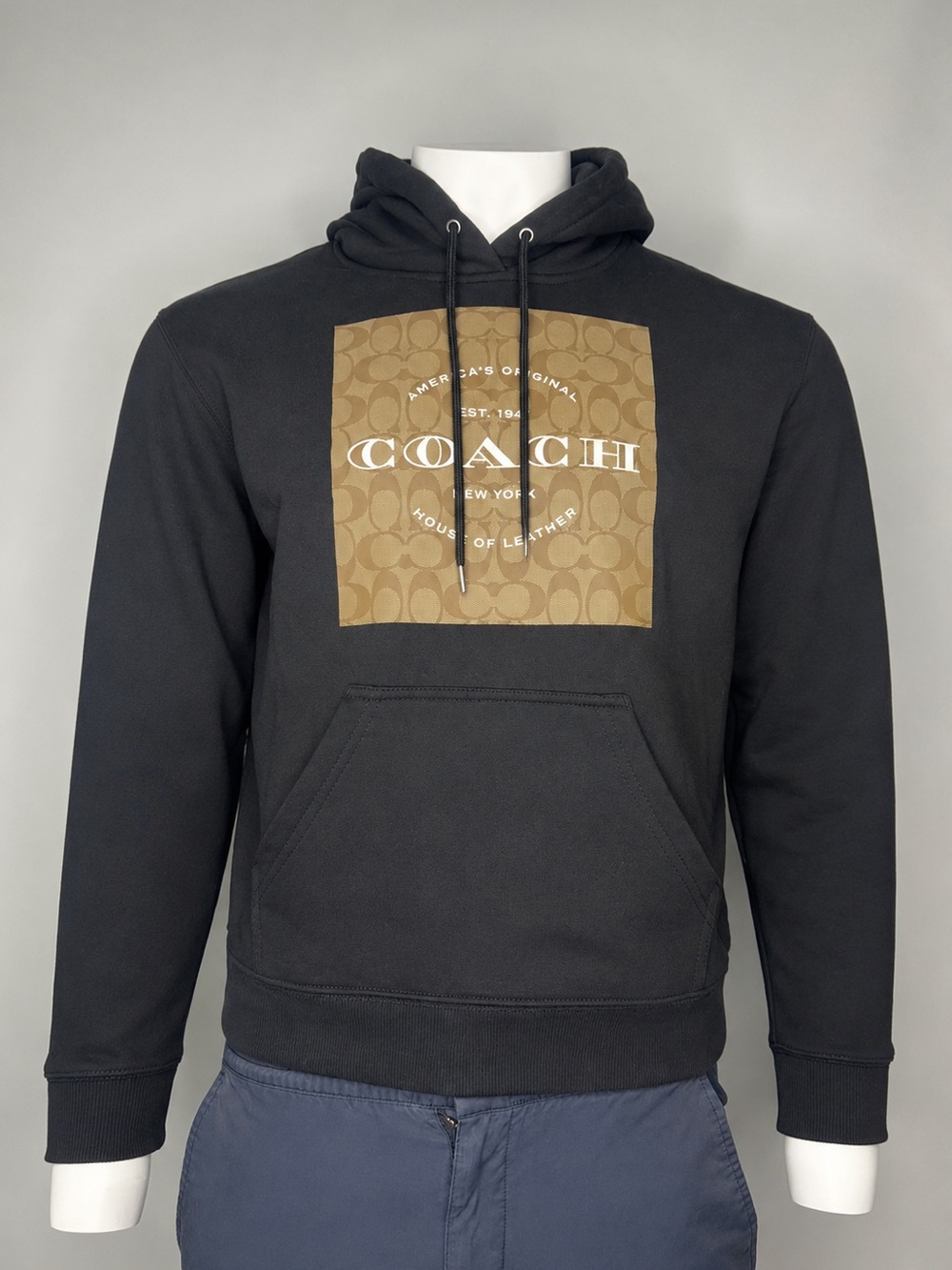 Coach Black Signature C Logo Pullover Hoodie Sweatshirt